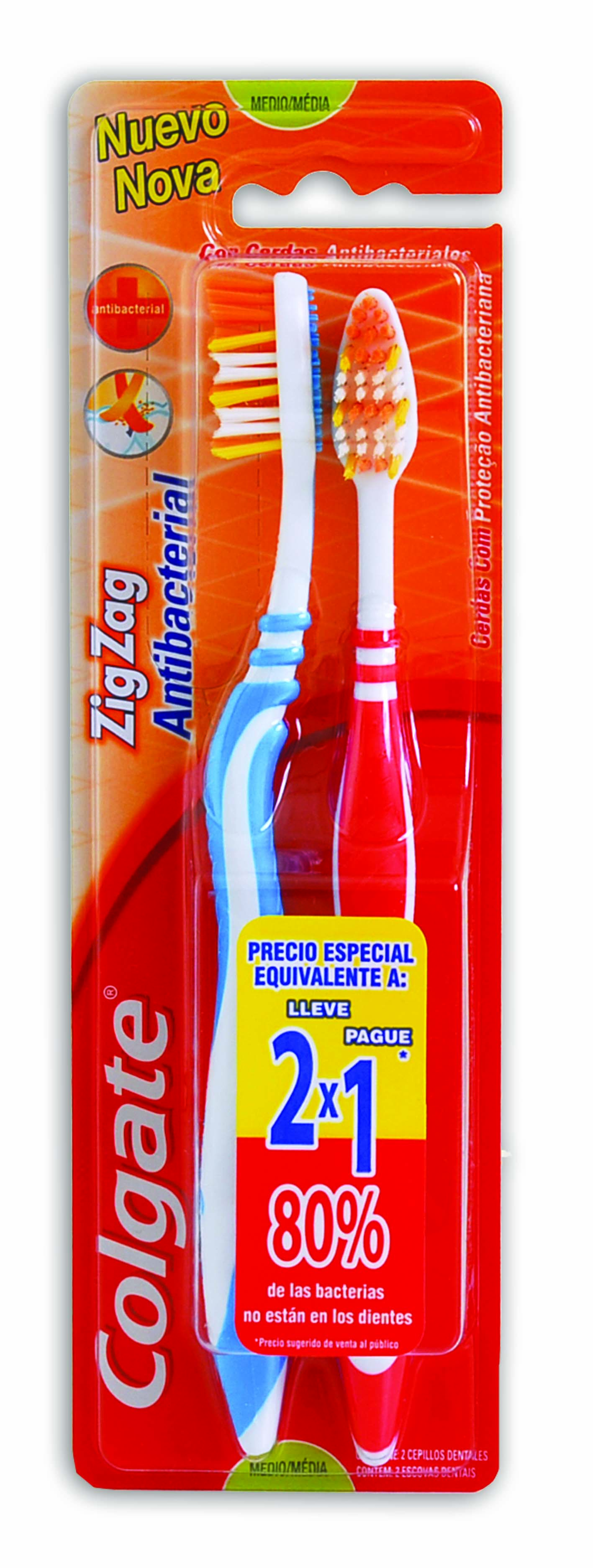 CEPILLO DENTAL COLGATE ZIG ZAG PLUS 2X1 | TIA S.A.